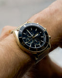 Hugo Boss Ocean Edition Black Dial Gold Mesh Bracelet Watch for Men - 1513703 Authentic Buy Shop Now