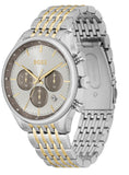Hugo Boss Gregor Chronograph Silver Dial Two Tone Steel Strap Watch For Men - 1514053 Authentic Buy Shop Now