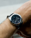 Hugo Boss Hero Chronograph Black Dial Black Leather Strap Watch For Men - 1513752 Authentic Buy Shop Now