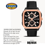 Fossil Multifunction Black Dial Black Leather Strap Watch for Men - BQ2654 Authentic Buy Shop Now