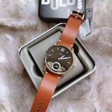 Fossil The Commuter Twist Black Dial Brown Leather Strap Watch for Men - ME1166 Authentic Buy Shop Now