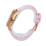 Guess Sparkling Diamonds Pink Dial Pink Rubber Strap Watch for Women - W0032L9 Authentic Buy Shop Now