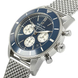 Breitling Superocean Heritage B01 Chronograph 44 Blue Dial Silver Mesh Bracelet Watch for Men - AB0162161C1A1 Authentic Buy Shop Now