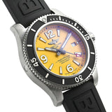Breitling Superocean Automatic 44mm Yellow Dial Black Rubber Strap Watch for Men - A17367021I1S1 Authentic Buy Shop Now