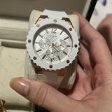 Guess Overdrive Analog White Dial White Rubber Strap Watch for Women - W10614L2 Authentic Buy Shop Now