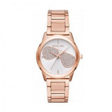 Michael Kors Hartman Analog White Dial Rose Gold Steel Strap Watch For Women - MK3673 Authentic Buy Shop Now