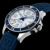 Breitling Superocean II Automatic 42mm White Dial Blue Rubber Strap Watch for Men - A17366D81A1S2 Authentic Buy Shop Now