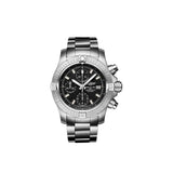 Breitling Avenger Chronograph 43 Black Dial Silver Steel Strap Watch for Men - A13385101B1A1 Authentic Buy Shop Now