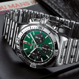 Breitling Chronomat B01 42 Green Dial Silver Steel Strap Watch for Men - AB0134101L1A1 Authentic Buy Shop Now