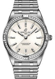 Breitling Chronomat 32 Diamonds White Dial Silver Steel Strap Watch for Women - A77310591A1A1 Authentic Buy Shop Now