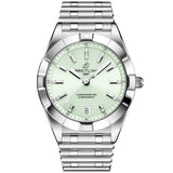 Breitling Chronomat 32 Diamonds Green Dial Silver Steel Strap Watch for Women - A77310101L1A1 Authentic Buy Shop Now