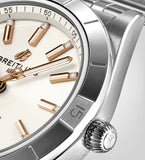Breitling Chronomat Automatic 36 White Dial Silver Steel Strap Watch for Women - A10380101A2A1 Authentic Buy Shop Now