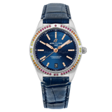 Breitling Chronomat Automatic 36 South Sea Blue Dial Blue Leather Strap Watch for Women - A10380611C1P1 Authentic Buy Shop Now