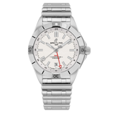 Breitling Chronomat GMT 40 White Dial Silver Steel Strap Watch for Men - A32398101A1A1 Authentic Buy Shop Now
