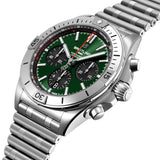Breitling Chronomat B01 42mm Green Dial Silver Steel Strap Watch for Men - AB01343A1L1A1 Authentic Buy Shop Now