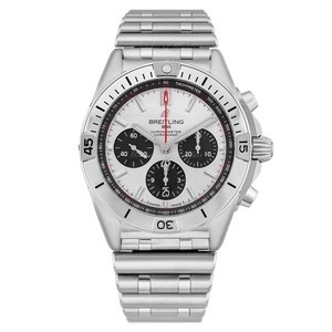 Breitling Chronomat B01 42mm Silver Dial Silver Steel Strap Watch for Men - AB0134101G1A1 Authentic Buy Shop Now