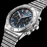 Breitling Chronomat B01 42mm Blue Dial Silver Steel Strap Watch for Men - AB0134101C1A1 Authentic Buy Shop Now