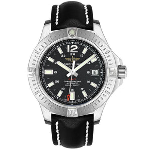 Breitling Colt Automatic 44mm Black Dial Leather Strap Mens Watch - A1738811/BD44/435X Authentic Buy Shop Now