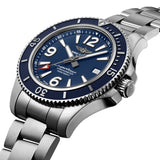 Breitling Superocean Automatic 42mm Blue Dial Silver Steel Strap Watch for Men - A17366D81C1A1 Authentic Buy Shop Now