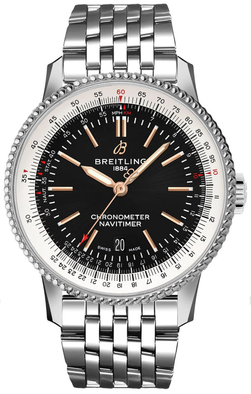 Breitling Navitimer Automatic 41mm Black Dial Stainless Steel Mens Watch - A17326211B1A1 Authentic Buy Shop Now
