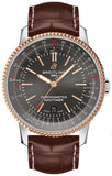 Breitling Navitimer Automatic 41 Grey Dial Brown Leather Strap Watch for Men - U17326121M1P1 Authentic Buy Shop Now