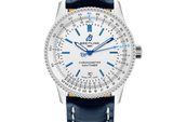 Breitling Navitimer Automatic 41mm White Dial Blue Leather Strap Watch for Men - A173263A1G1P1 Authentic Buy Shop Now