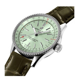 Breitling Navitimer Automatic 35 Green Dial Green Leather Strap Watch for Women - A17395361L1P1 Authentic Buy Shop Now