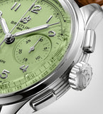 Breitling Premier B09 Chronograph 40 Green Dial Brown Leather Strap Watch for Men - AB0930D31L1P1 Authentic Buy Shop Now