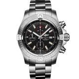 Breitling Super Avenger Chronograph 48 Black Dial Silver Steel Strap Watch for Men - A13375101B1A1 Authentic Buy Shop Now