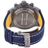 Breitling Super Avenger Chronograph 48 Night Mission Blue Dial Blue Leather Strap Watch for Men - V13375101C1X2 Authentic Buy Shop Now