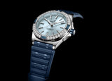 Breitling Super Chronomat Automatic 38 Diamonds Blue Dial Blue Rubber Strap Watch for Women - A17356531C1S1 Authentic Buy Shop Now