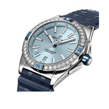 Breitling Super Chronomat Automatic 38 Diamonds Blue Dial Blue Rubber Strap Watch for Women - A17356531C1S1 Authentic Buy Shop Now
