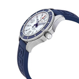 Breitling Superocean II Automatic 42mm White Dial Blue Rubber Strap Watch for Men - A17366D81A1S2 Authentic Buy Shop Now