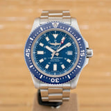 Breitling Superocean 44mm Special Blue Dial Silver Steel Strap Watch for Men - Y17393161C1A1 Authentic Buy Shop Now