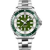 Breitling Superocean Automatic 44mm Navy Green Dial Green Rubber Strap Watch for Men - A17376A31L1A1 Authentic Buy Shop Now