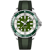 Breitling Superocean Automatic 44 Green Dial Green Rubber Strap Watch for Men - A17376A31L1S1 Authentic Buy Shop Now
