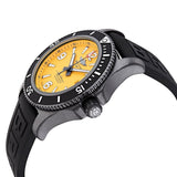 Breitling Superocean Automatic 46mm Yellow Dial Black Rubber Strap Watch for Men - M17368D71I1S1 Authentic Buy Shop Now