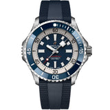 Breitling Superocean Automatic 46 Blue Dial Blue Rubber Strap Watch for Men - A17378E71C1S1 Authentic Buy Shop Now