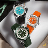 Breitling Superocean Automatic 44 Green Dial Green Rubber Strap Watch for Men - A17376A31L1S1 Authentic Buy Shop Now