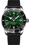 Breitling Superocean Heritage B20 Automatic 42 Green Dial Black Mesh Bracelet Watch for Women - AB2010121L1S1 Authentic Buy Shop Now