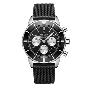 Breitling Superocean Heritage B01 Chronograph 44 Black Dial Black Mesh Bracelet Watch for Men - AB0162121B1S1 Authentic Buy Shop Now