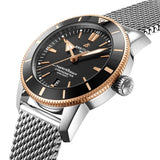 Breitling Superocean Heritage B20 Automatic 44 Black Dial Silver Mesh Bracelet Watch for Men - UB2030121B1A1 Authentic Buy Shop Now