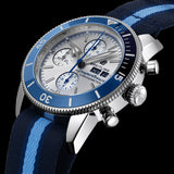 Breitling Superocean Heritage Chronograph 44 Ocean Conservancy Silver Dial Two Tone NATO Strap Watch for Men - A133131A1G1W1 Authentic Buy Shop Now