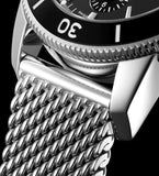 Breitling Superocean Heritage Chronograph 44 Black Dial Silver Mesh Bracelet Watch for Men - A13313121B1A1 Authentic Buy Shop Now