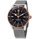 Breitling Superocean Heritage B20 Automatic 44 Black Dial Silver Mesh Bracelet Watch for Men - UB2030121B1A1 Authentic Buy Shop Now
