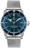 Breitling Superocean Heritage B20 Automatic 44 Blue Dial Silver Mesh Bracelet Watch for Men - AB2030161C1A1 Authentic Buy Shop Now