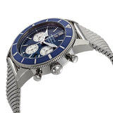 Breitling Superocean Heritage B01 Chronograph 44 Blue Dial Silver Mesh Bracelet Watch for Men - AB0162161C1A1 Authentic Buy Shop Now