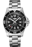 Breitling Superocean II 44mm Black Dial Black Steel Strap Watch for Men - A17392D71B1A1 Authentic Buy Shop Now