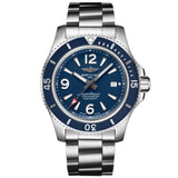 Breitling Superocean Automatic 42mm Blue Dial Silver Steel Strap Watch for Men - A17366D81C1A1 Authentic Buy Shop Now