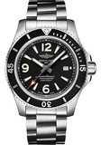 Breitling Superocean Automatic 44mm Black Dial Silver Steel Strap Watch for Men - A17367D71B1A1 Authentic Buy Shop Now